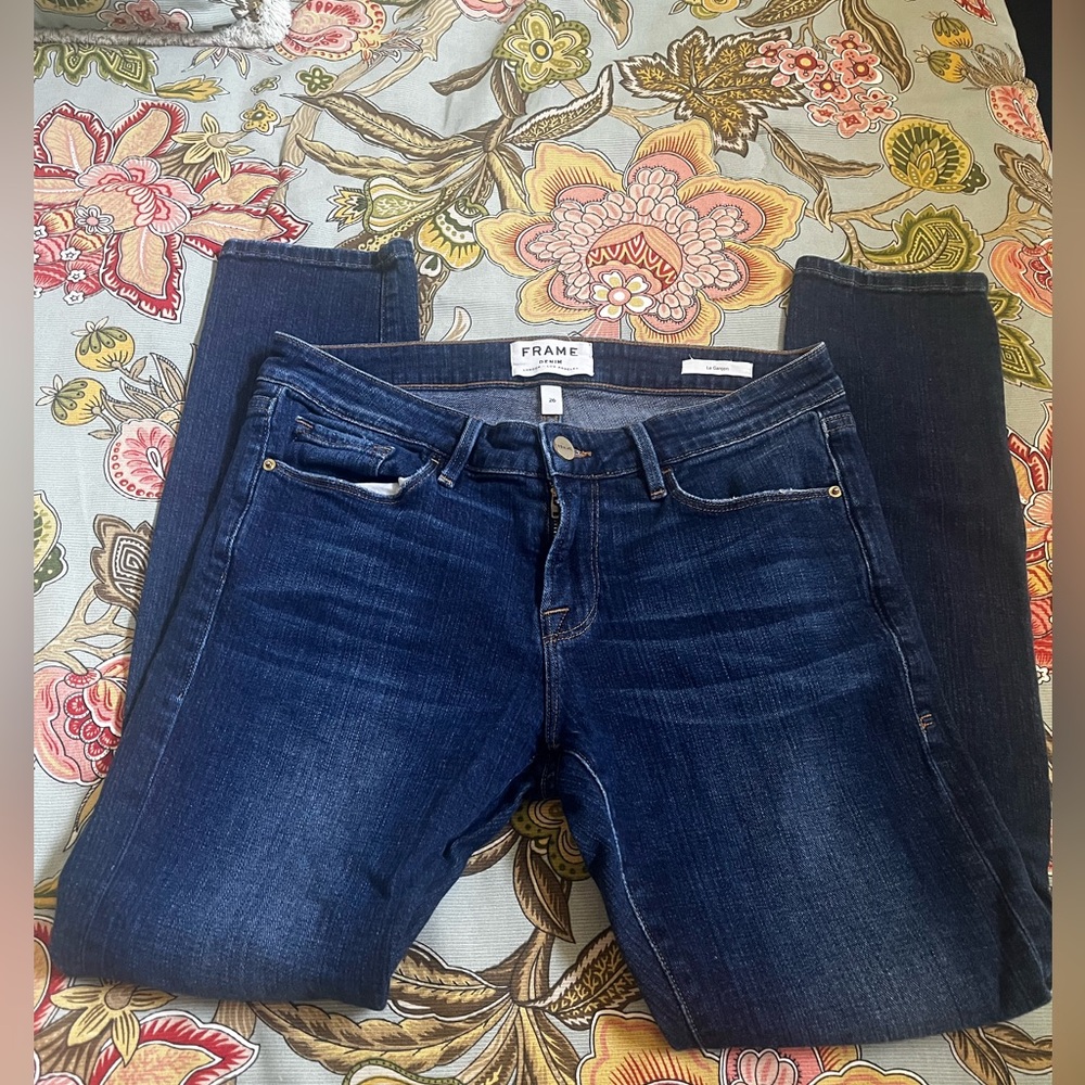 FRAME Le Garçon Straight Jeans- Size 26